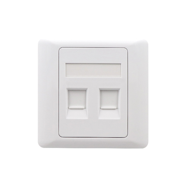 86 jenis port faceplate 2 dengan pengatup