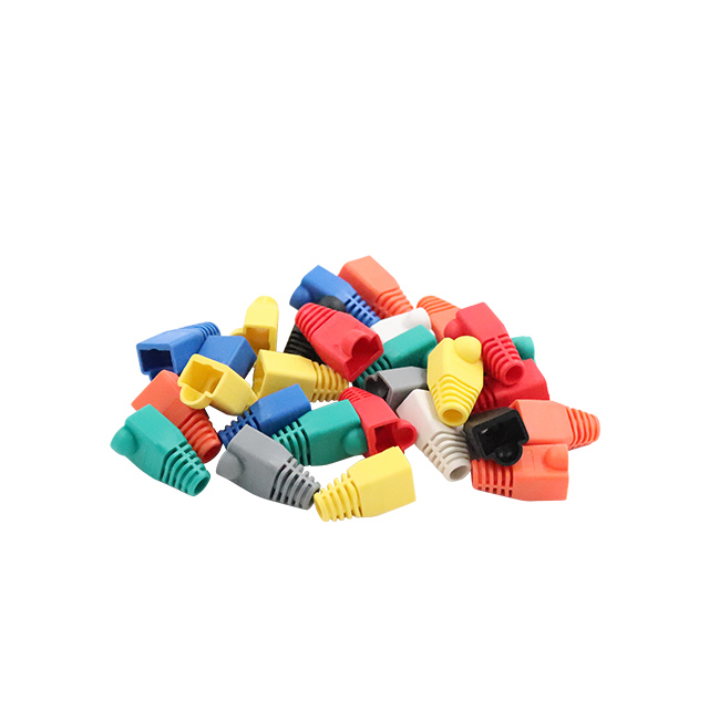 Plastik lembut berwarna RJ45 Boot palam modular untuk cat5e cat6
