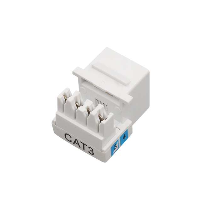 CAT3 RJ11 6P4C 90 darjah UTP Punch Down Keystone Jack