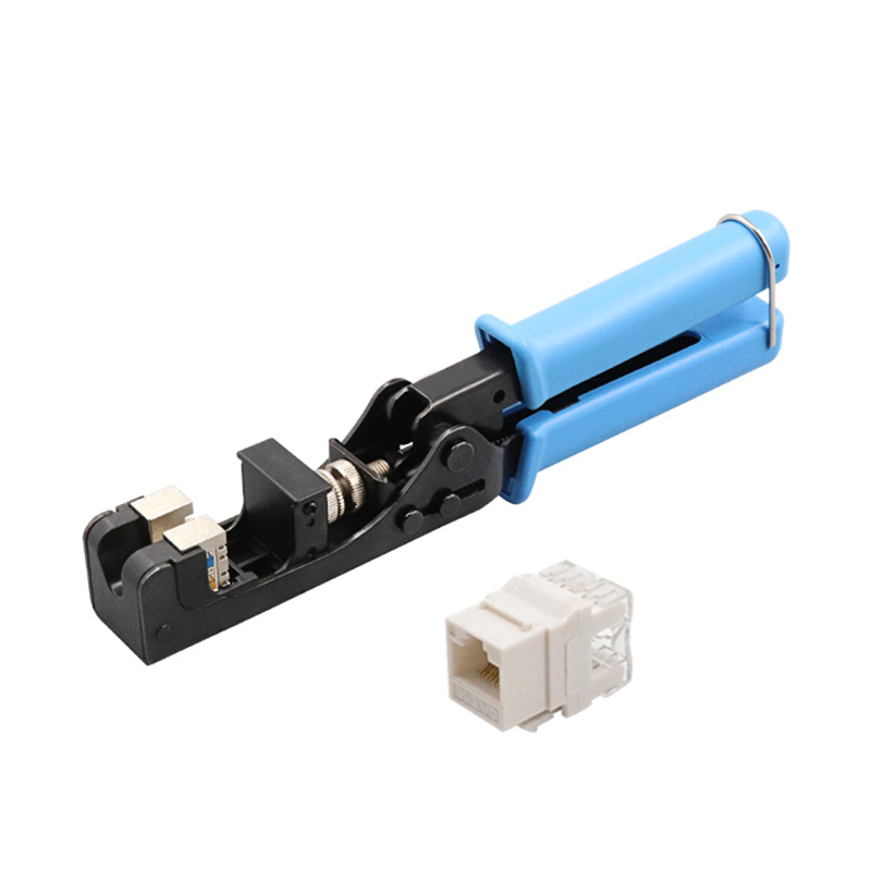 RJ45 Keystone Jack Punch Down Penamatan Kelajuan untuk 180 darjah PX-T-DS