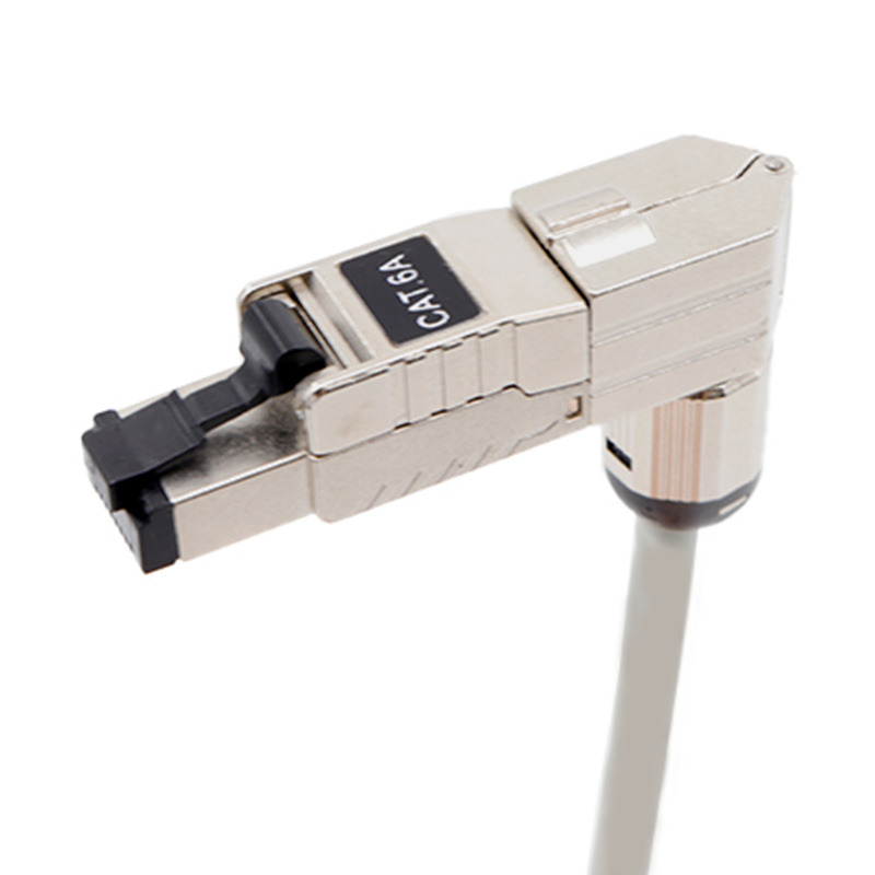Modul rangkaian CAT6A STP 90-Degree Toolless
